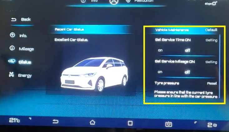valori pneumatici Byd E6 
